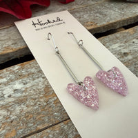 Dropped Heart Earrings