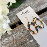 Quatrefoil Cutout Earrings in Fall Mosaic