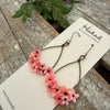 Cherry Blossom Hoop Earrings • Pink Teardrops