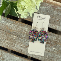 Glitter Skull Earrings