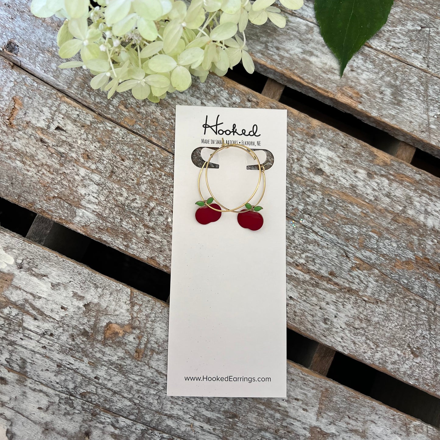 Tiny Apple Dangle Earrings - Two Styles