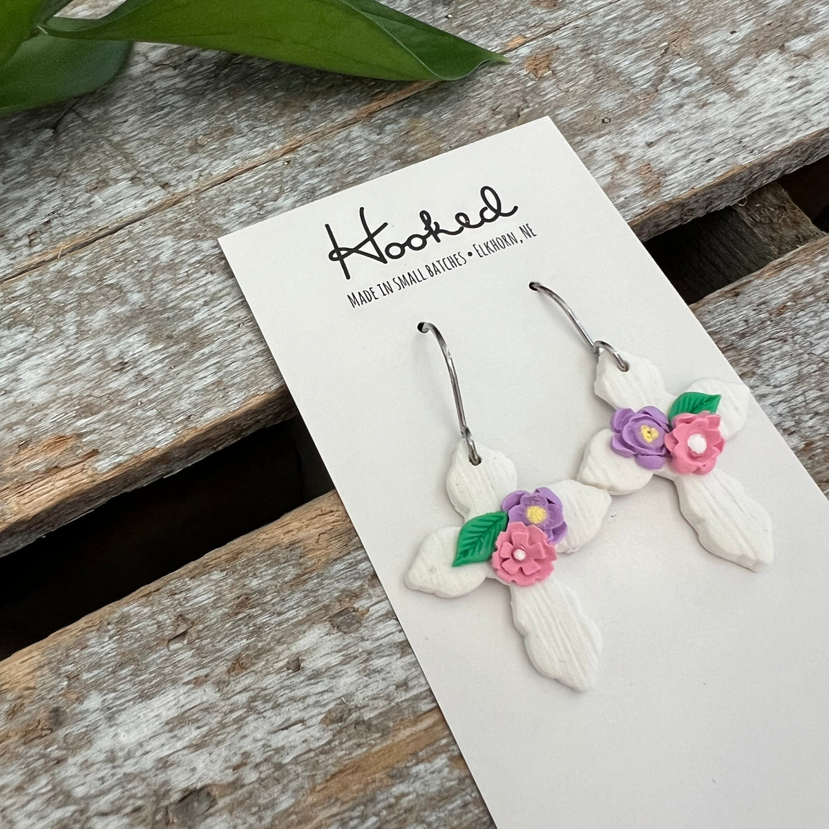 Faith Floral Dangle Earrings - Medium