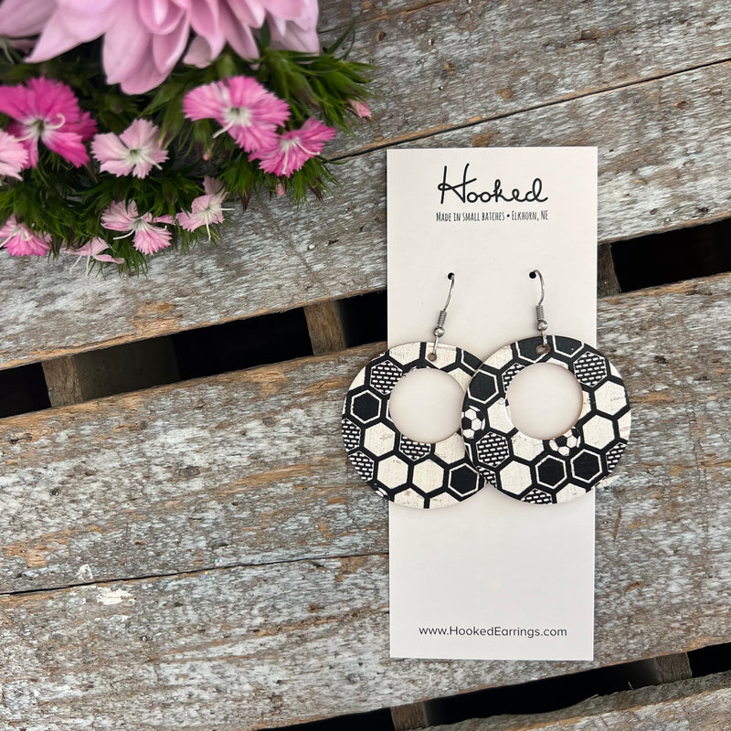 Soccer Mania Circle Cutout Earrings