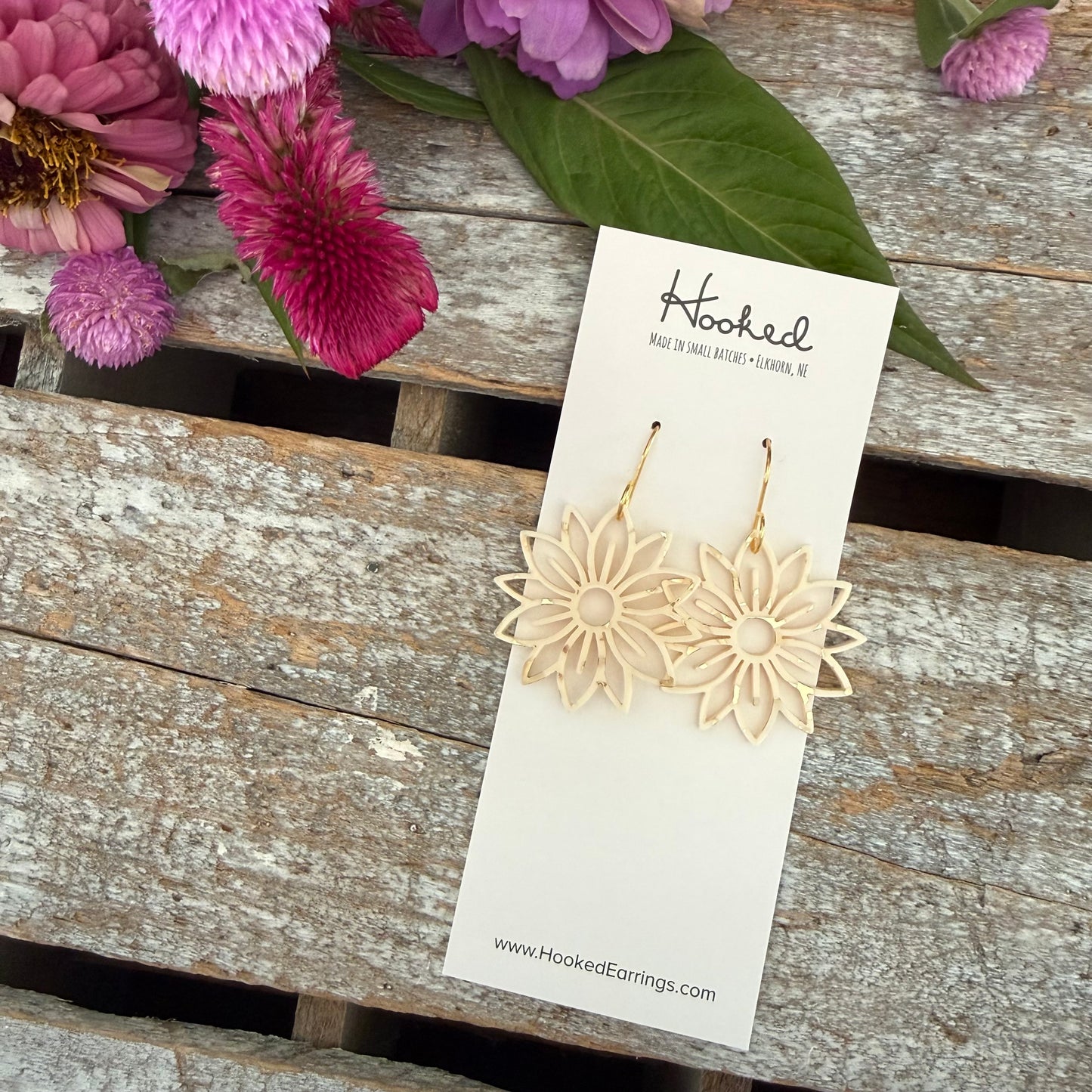 Gilded Sunflower Earrings