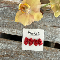 Puffy Bow Stud Earrings