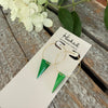 Dropped Gold and Green Triangles - Medium
