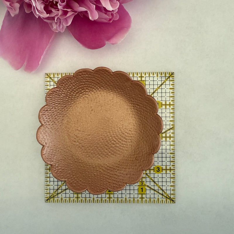Scalloped Ring Dish - Hammered Bronze