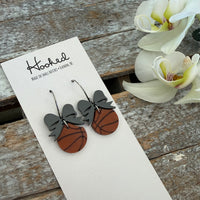 Basketball + Bow Earrings