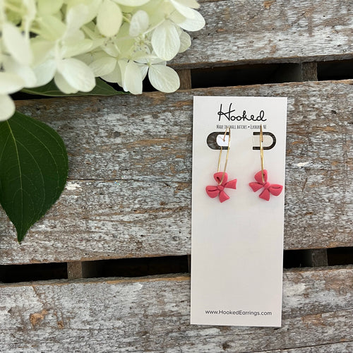 Perfectly Pink Bow Earrings