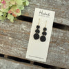 Obsidian Stacked Pebble Earrings