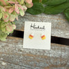 Candy Corn Clay Studs - 8x12mm