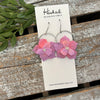 Floral Hoop Earrings in Hydrangea