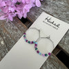 Beaded Octagon Hoop Earrings - Mermaid Lagoon