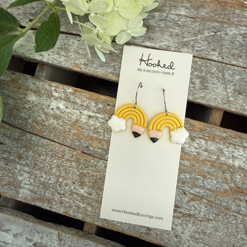 Small Pencil Arch Earrings