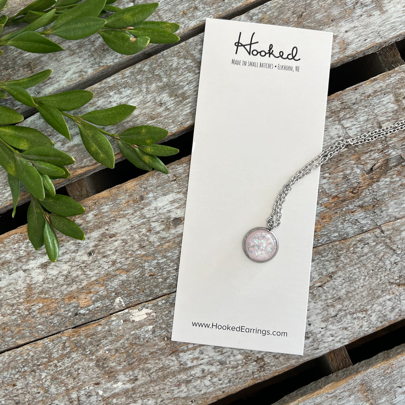Kids’ Charm Necklace + Silk Jewelry Wallet Gift Set