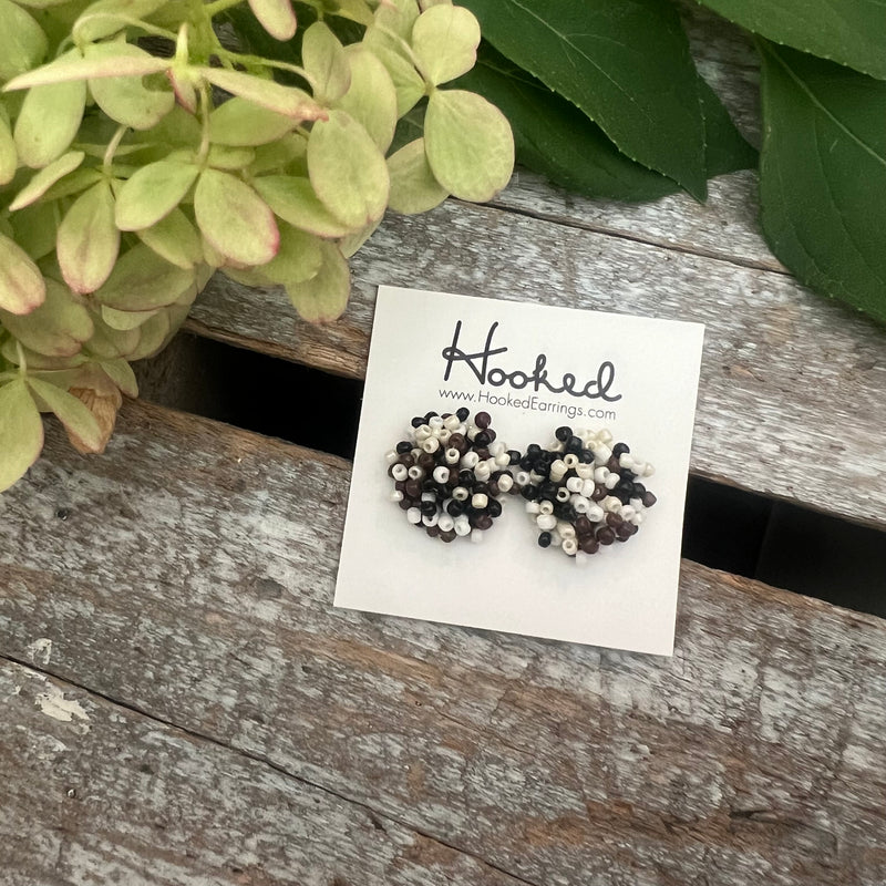 Fall Neutrals Beaded Stud Earrings