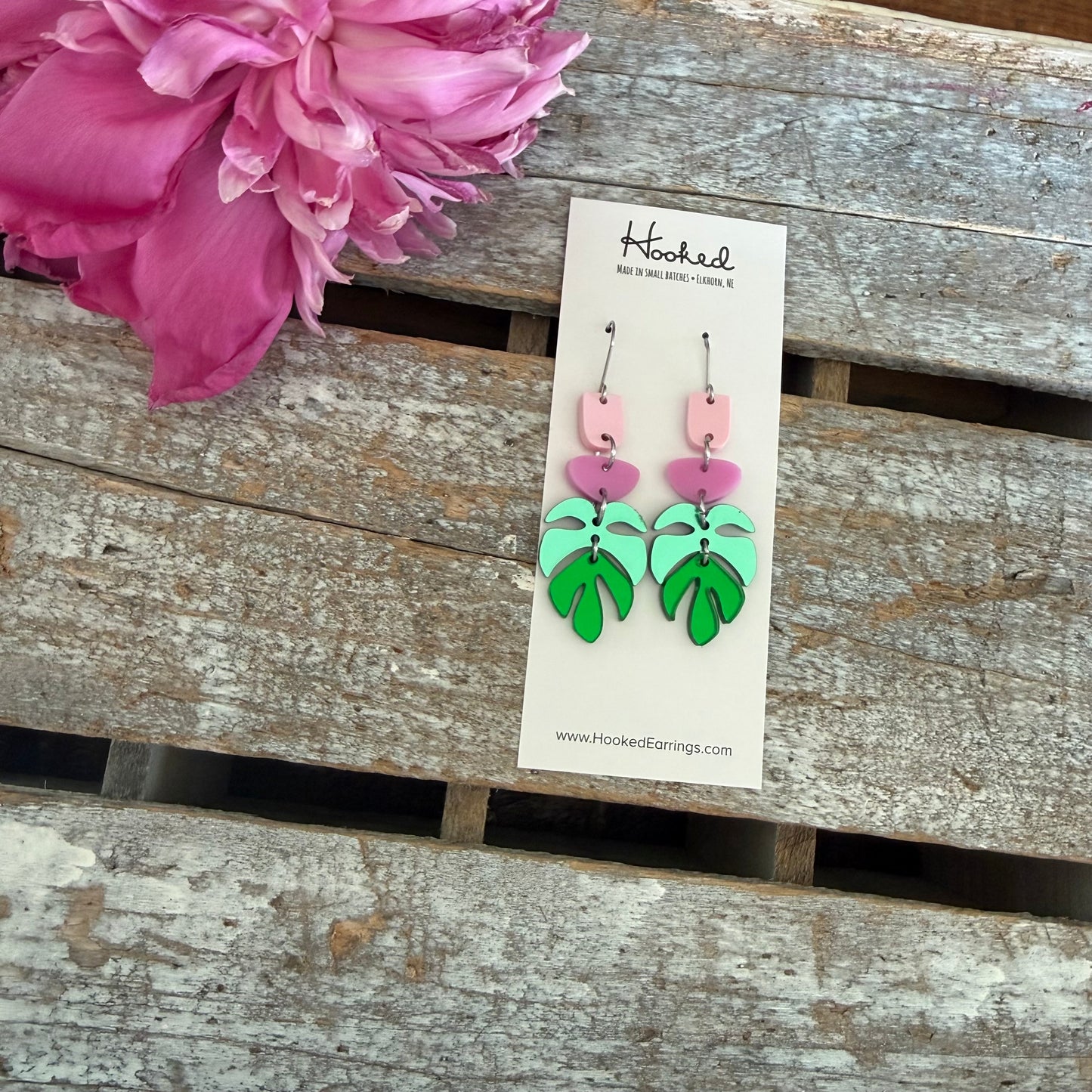 Monstera Leaf Earrings - Medium and Large