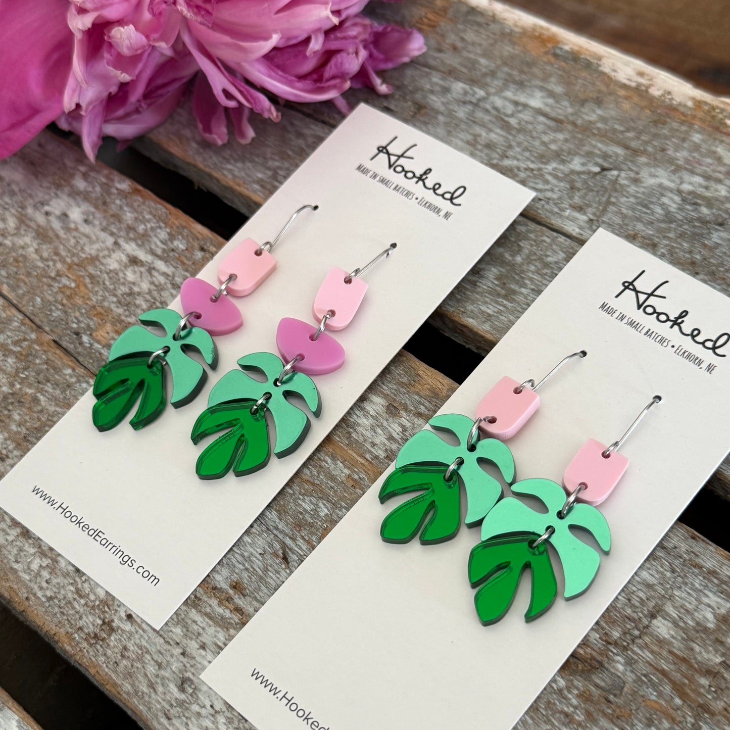 Monstera Leaf Earrings - Medium and Large