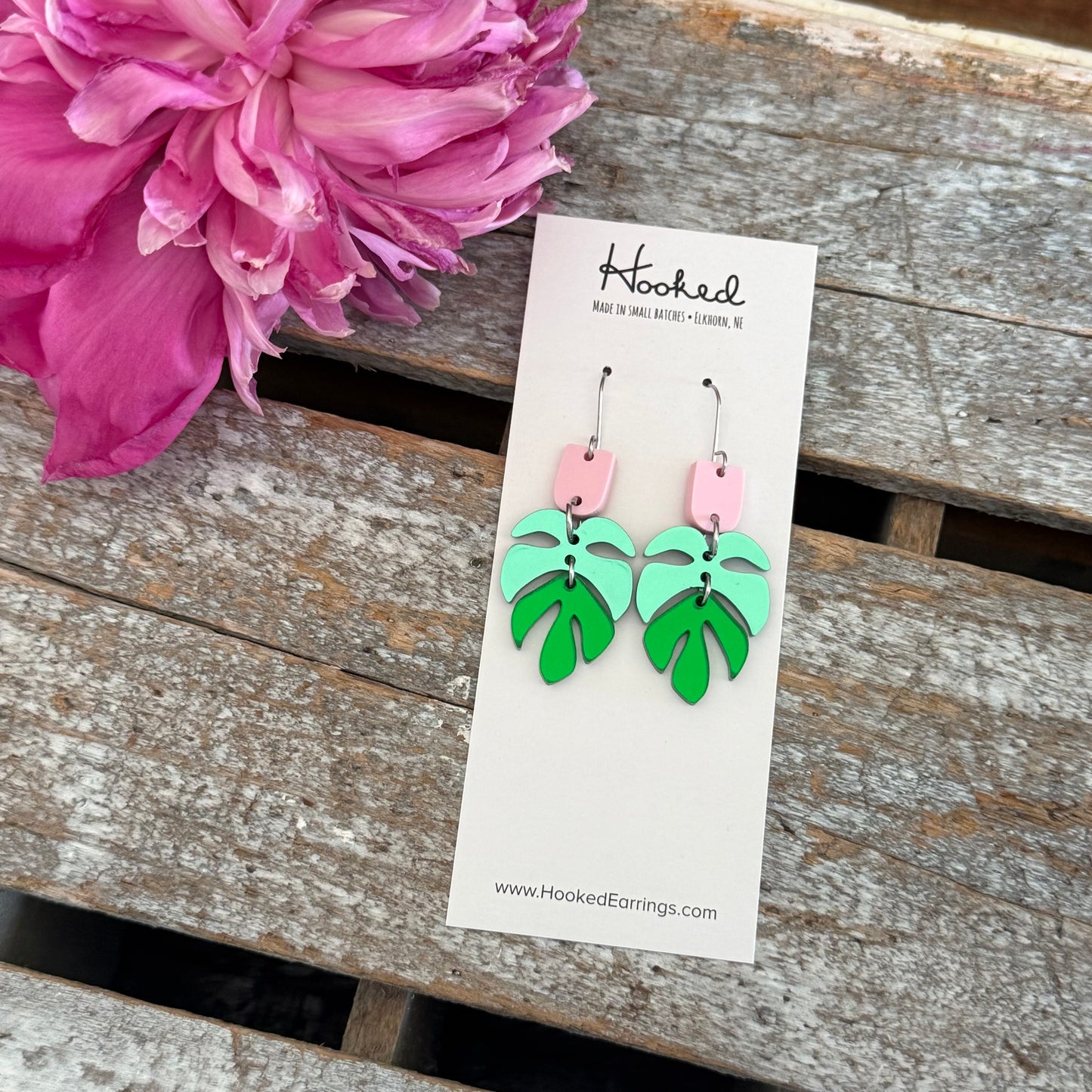 Monstera Leaf Earrings - Medium and Large