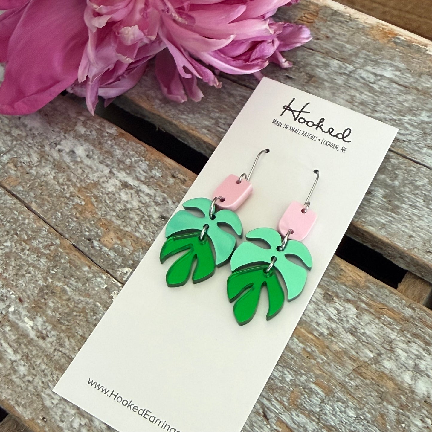 Monstera Leaf Earrings - Medium and Large