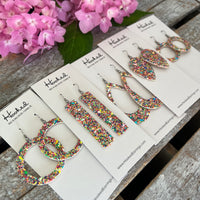 Summer Sparkle Hoop Earrings - Medium