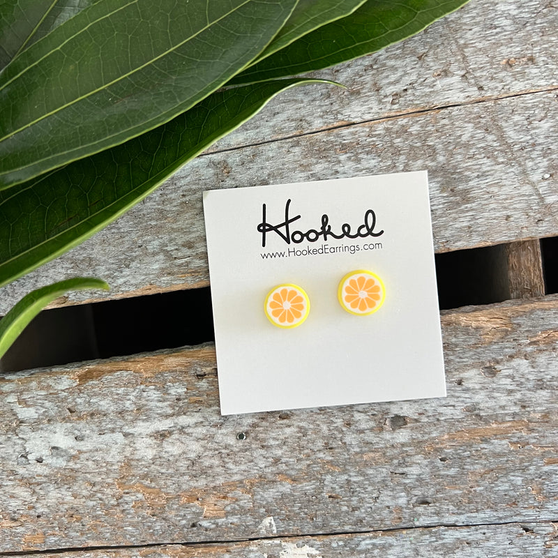 Citrus Slice Stud Earrings