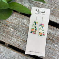 Clear Bouquet Dangle Earrings - Small