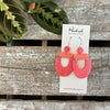 Coral Shimmer Leilani Earrings - Large