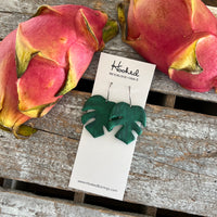 Monstera Leaf Earrings - Medium