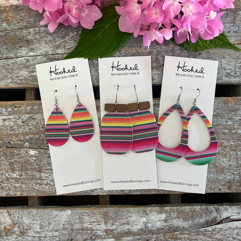 Serape Stripe Earring Stacks - Small and Medium