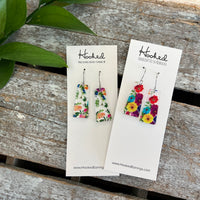 Clear Bouquet Dangle Earrings - Small