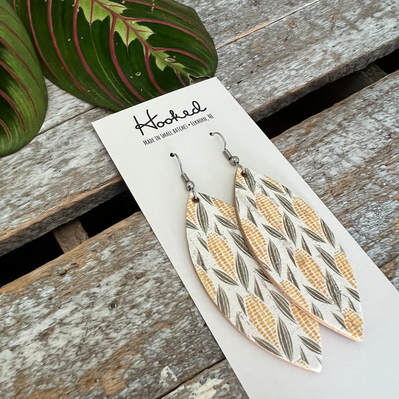 Corn on the Cob Petal Earrings - Medium