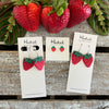 Sweet Strawberry Earrings - Small and Medium