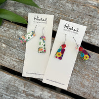Clear Bouquet Dangle Earrings - Small