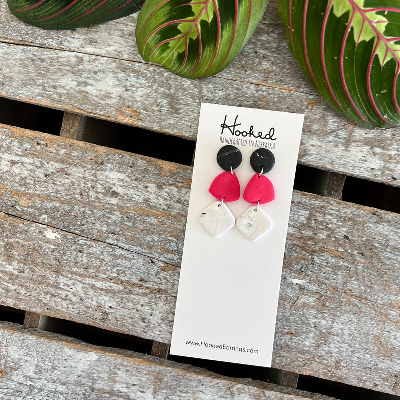 Geometric Mini Stacks - Ruby Pink