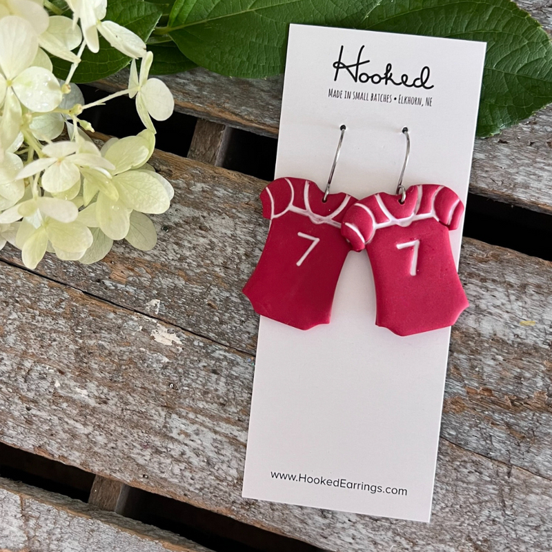 Football / Lacrosse Spirit Earrings - Customized - Medium