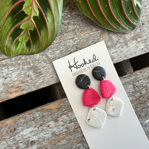 Geometric Mini Stacks - Ruby Pink