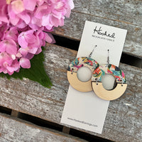 Tropical Oasis Hybrid Hoop Earrings