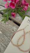 Beaded Teardrop Earrings - Blush - Medium
