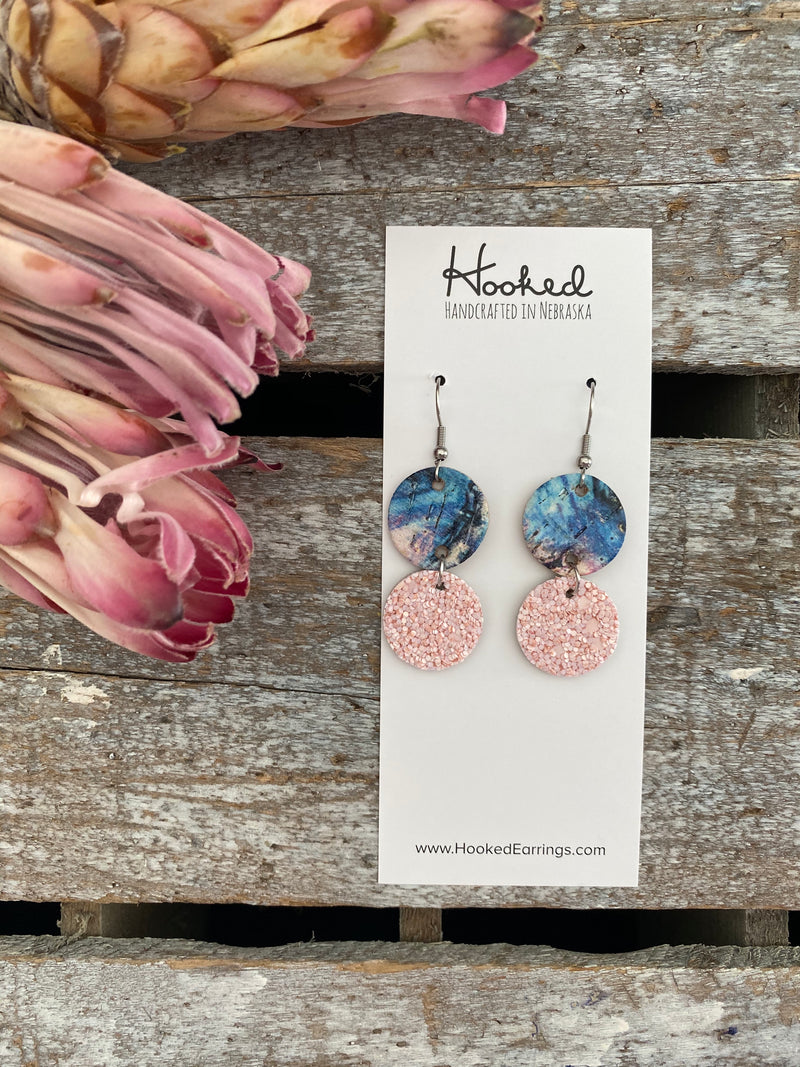 Space Unicorn and Blush Stacked Rounds - Small