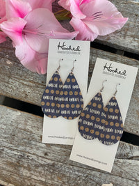 Dotted Line Cork Teardrops - Medium