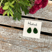 Druzy-Style Teardrop Studs - Large
