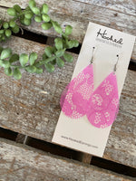 Clearly Pink Lace Pool Earrings
