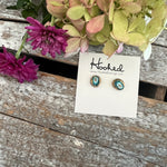 Turquoise Geode Studs - Small
