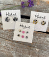 Tiny Disc Stud Collection - Three Pack