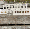 Druzy-Style Round Studs - Neutrals - 12mm