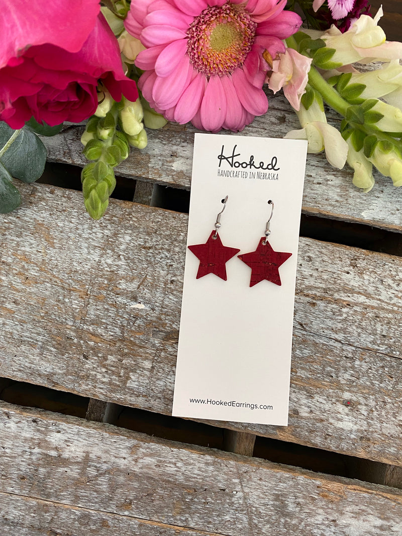 Crimson Cork Stars - Small