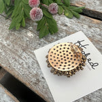 Opulent Beaded Hoops - Punch Pink & Navy Leopard