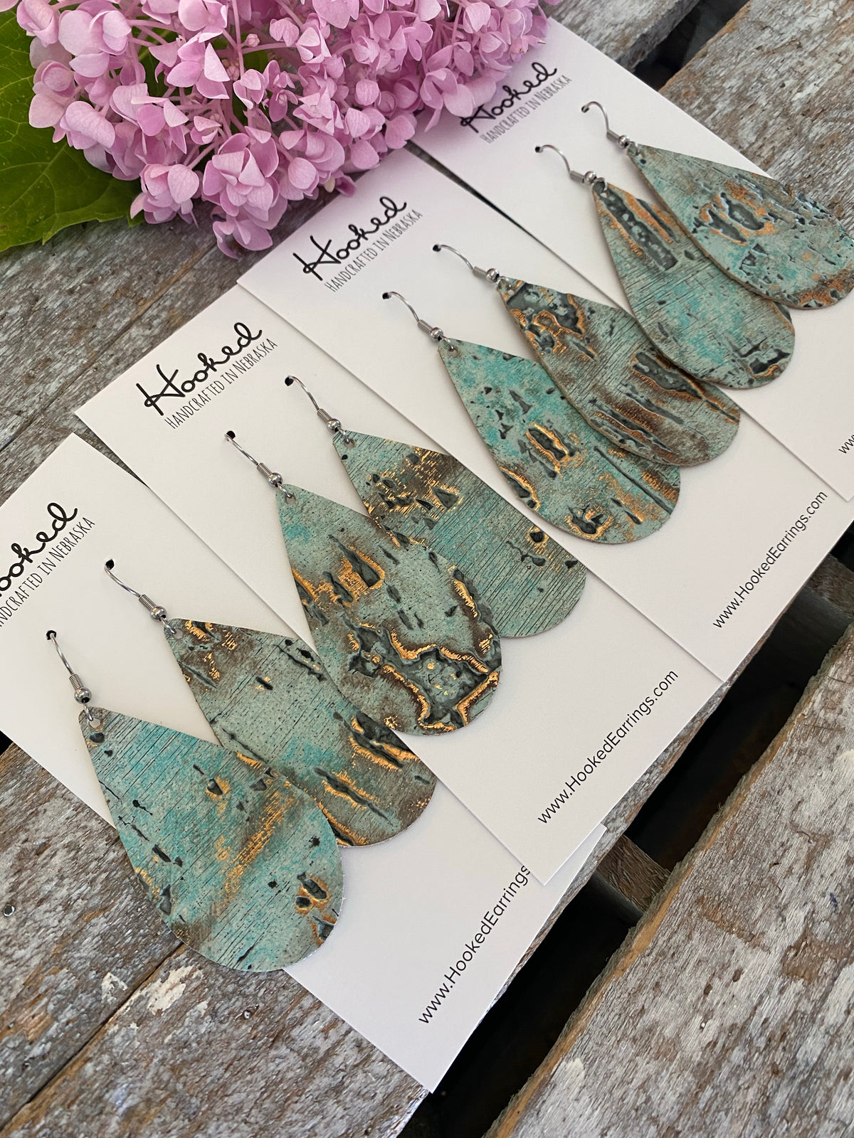 Patina Teardrops - Medium