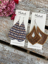 Wooden Deluxe Cutout Earrings - Large Oak